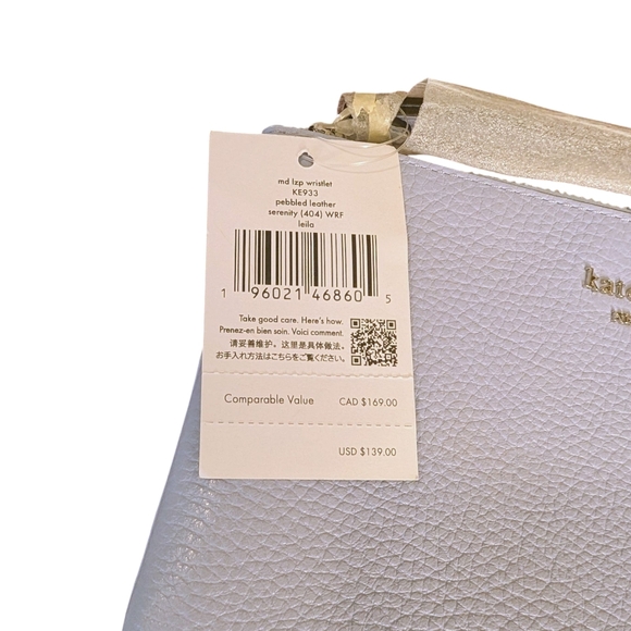 Kate Spade Medium L Zip Wristlet In Serenity - Picture 4 of 7